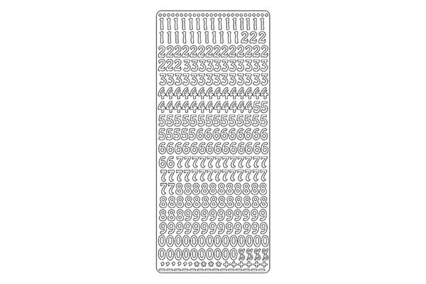 Decorstix 10x23cm tal h9mm sølv